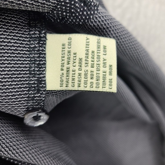 Donald Ross Polo Shirt Mens Large Black White Dot Performance Brookside Golf - Picture 7 of 11